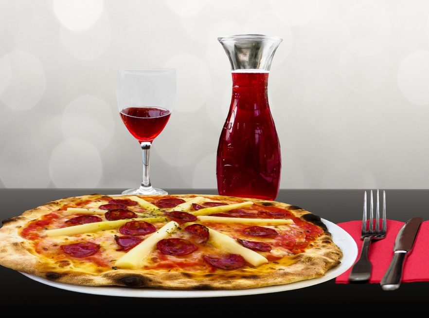 Pizza + Wein